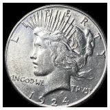 1924-S Silver Peace Dollar CLOSELY UNCIRCULATED
