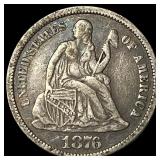 1876 Seated Liberty Dime LIGHTLY CIRCULATED