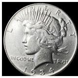 1934 Peace Silver Dollar CLOSELY UNCIRCULATED