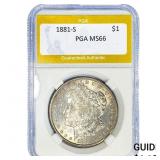 1881-S Morgan Silver Dollar PGA MS66