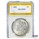 1885 Morgan Silver Dollar PGA MS65