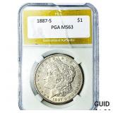 1887-S Morgan Silver Dollar PGA MS63