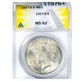 1927-D Silver Peace Dollar ANACS MS62