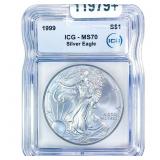 1999 Silver Eagle ICG MS70