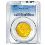 1897 $10 Gold Eagle PCGS MS63