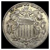 1863 Shield Nickel CLOSELY UNCIRCULATED