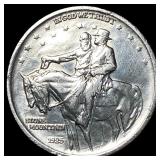 1925 Silver Stone Mountain Half Dollar GEM BU