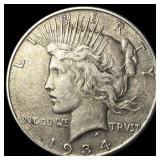 1934 Silver Peace Dollar LIGHTLY CIRCULATED