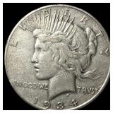 1934 Silver Peace Dollar LIGHTLY CIRCULATED