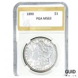 1890 Morgan Silver Dollar PGA MS63