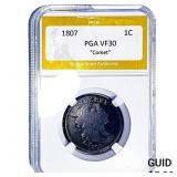 1807 Draped Bust Large Cent PGA VF30 Comet