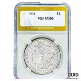 1891 Morgan Silver Dollar PGA MS63