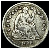 1856 Seated Liberty Half Dime NEARLY UNCIRCULATED