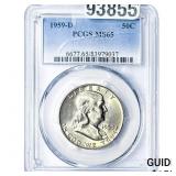 1959-D Franklin Half Dollar PCGS MS65