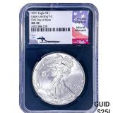 2021 Silver Eagle NGC MS70 Eagle Landing T-2