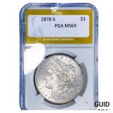 1878-S Morgan Silver Dollar PGA MS64