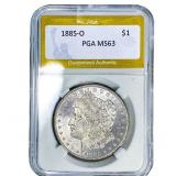 1885-O Morgan Silver Dollar PGA MS63