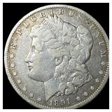 1891-CC Silver Morgan Dollar NEARLY  UNCIRCULATED