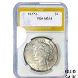 1927-S Silver Peace Dollar PGA MS64