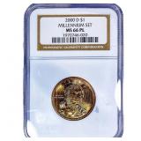 2020-D Sacagawea Dollar NGC MS66 PL Millennium Set