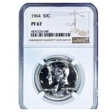 1964 Kennedy Half Dollar NGC PF67