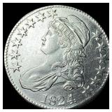 1824 Capped Bust Half Dollar CLOSELY  UNCIRCULATE