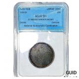 1835-1839 Coronet Head Large Cent NNC MS62 BN