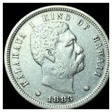 1883 Hawaii Silver Dime NEARLY UNCIRCULATED