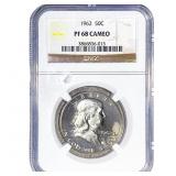 1962 Franklin Half Dollar NGC PF68 Cameo