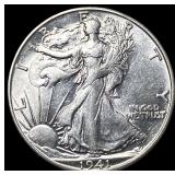 1941-S Silver Walking Liberty Half Dollar CHOICE A