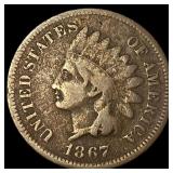 1867 Indian Head Cent NICELY CIRCULATED