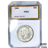 1964 Kennedy Half Dollar PCI PR63