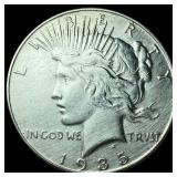 1935 Silver Peace Dollar CLOSELY UNCIRCULATED