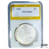 1902 Morgan Silver Dollar PGA MS64