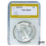 1923-D Silver Peace Dollar PGA MS64
