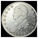 1820 Capped Bust Half Dollar NEARLY UNCIRCULATED