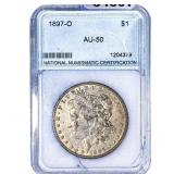 1897-O Morgan Silver Dollar NNC AU50