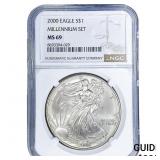 2000 Silver Eagle NGC MS69 Millennium Set
