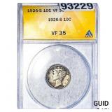 1926-S Mercury Silver Dime ANACS VF35