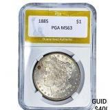 1885 Morgan Silver Dollar PGA MS63