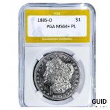 1885-O Morgan Silver Dollar PGA MS64+