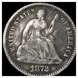 1872 Seated Liberty Half Dime NEARLY UNCIRCULATED