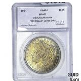 1921 Morgan Silver Dollar SEGS MS61