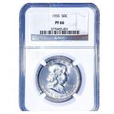 1955 Franklin Half Dollar NGC PF66