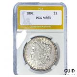 1892 Morgan Silver Dollar PGA MS63