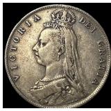 1891 Silver Crown Victoria Jubilee Head LIGHTLY CI