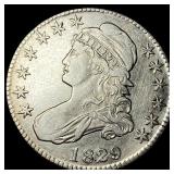 1829 Capped Bust Half Dollar NEARLY UNCIRCULATED