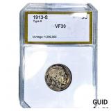 1913-S Buffalo Nickel PCI VF30