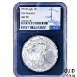2018 Silver Eagle NGC MS70