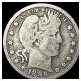 1896 Barber Silver Quarter NICELY CIRCULATED